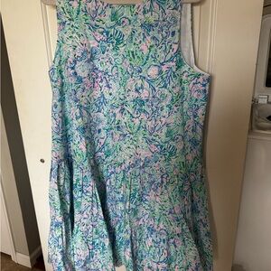 Lilly Pulitzer Tropical Shell-Print Dress in Pink, Blue & Green
